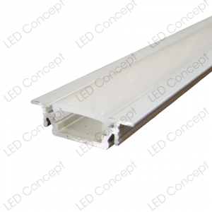 Perfil Aluminio Rectangular Embutido para Cinta LED
